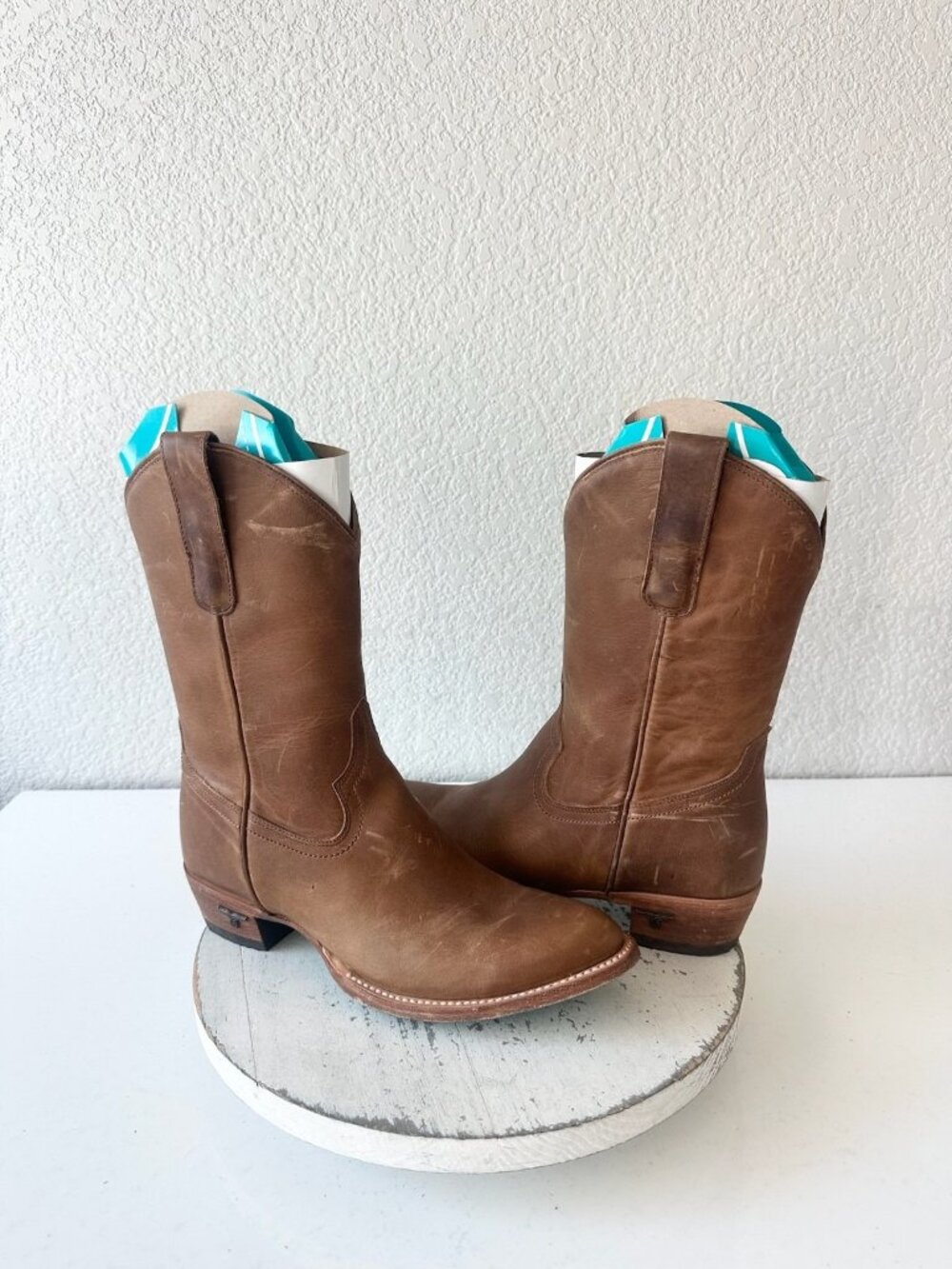 Lane PLAIN JANE Desert Clay Midi Cowboy Boots Brown Western Cowgirl Ankle 8.5